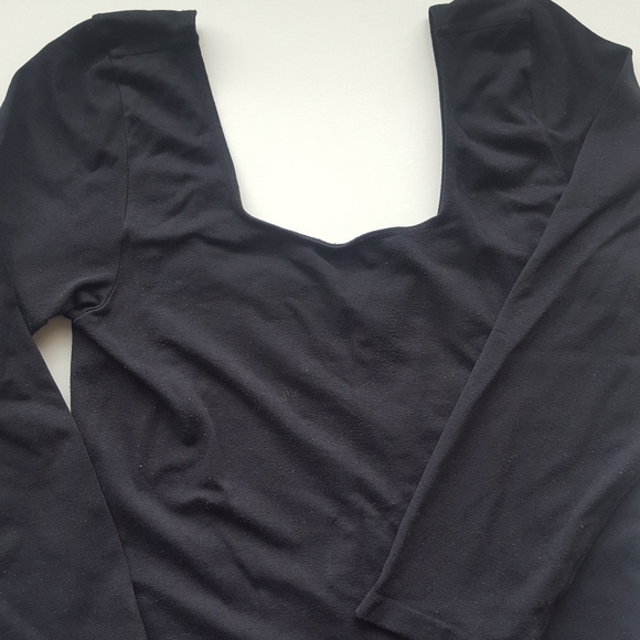 T babaton 3/4 length sleeve bodycon top m/l black - Picture 3 of 6